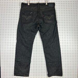 Levi's 569 Loose Straight Black Jeans 38x34 Flap Pocket Gothic Punk‎ Skater Y2K